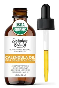 Organic Calendula Oil For Sensitive Skin - USDA Certified 100% Plant Based