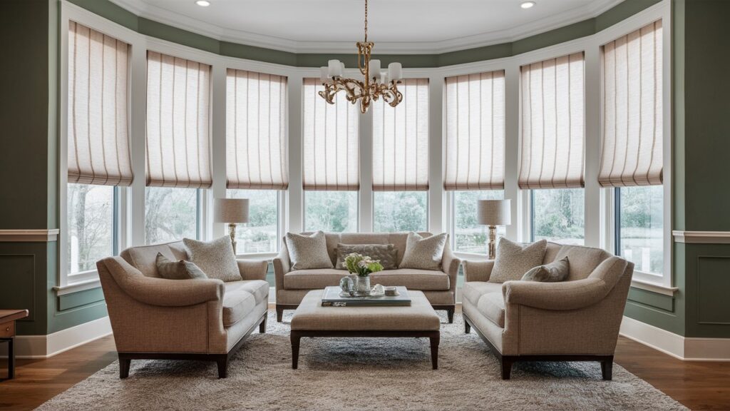 Blinds for Living Room Bay Windows