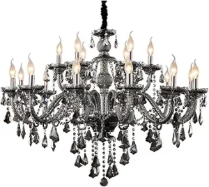 Smoky Gray Crystal Chandelier