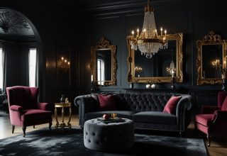 modern gothic living room ideas​