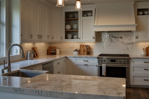 best countertop color for white cabinets