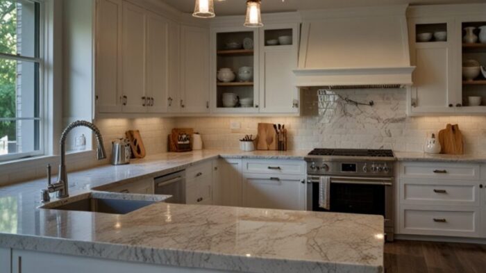 best countertop color for white cabinets