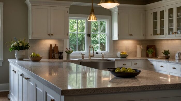 best countertop color for white cabinets