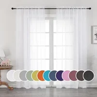 Sheer White Curtains for Living Room/Bedroom,