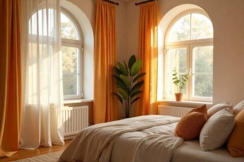 Bedroom Curtains for Arched Windows