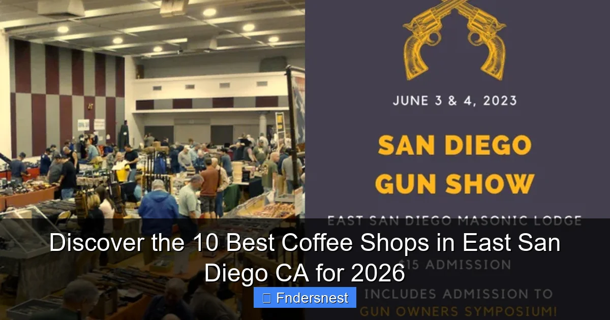Discover the 10 Best Coffee Shops in East San Diego CA for 2026