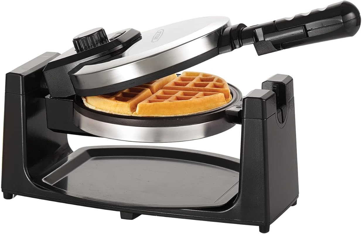 Bella Classic Rotating Belgian Waffle Maker, Nonstick, Adjustable Brow