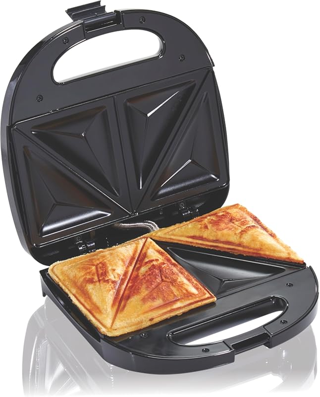 Hamilton Beach Electric Sandwich Maker Grill with Nonstick Plates for 