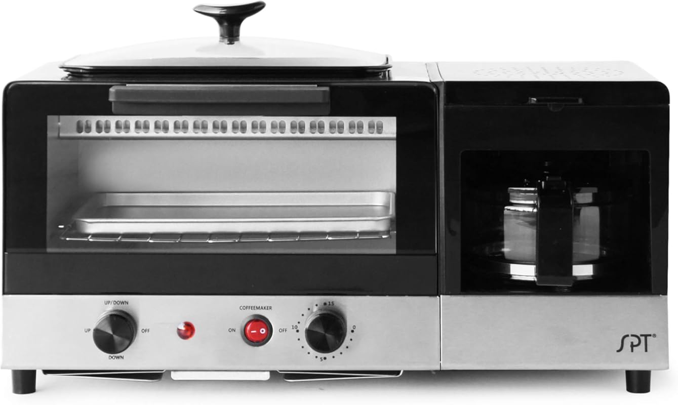 SPT 3-in-1 Breakfast Maker: A Compact Stainless Steel Appliance for Mo