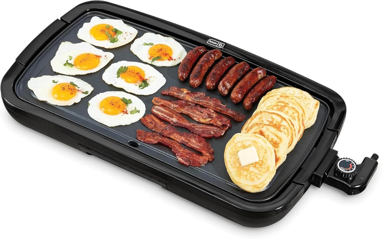 DASH Deluxe Electric Griddle with Dishwasher-Safe, Removable Nonstick