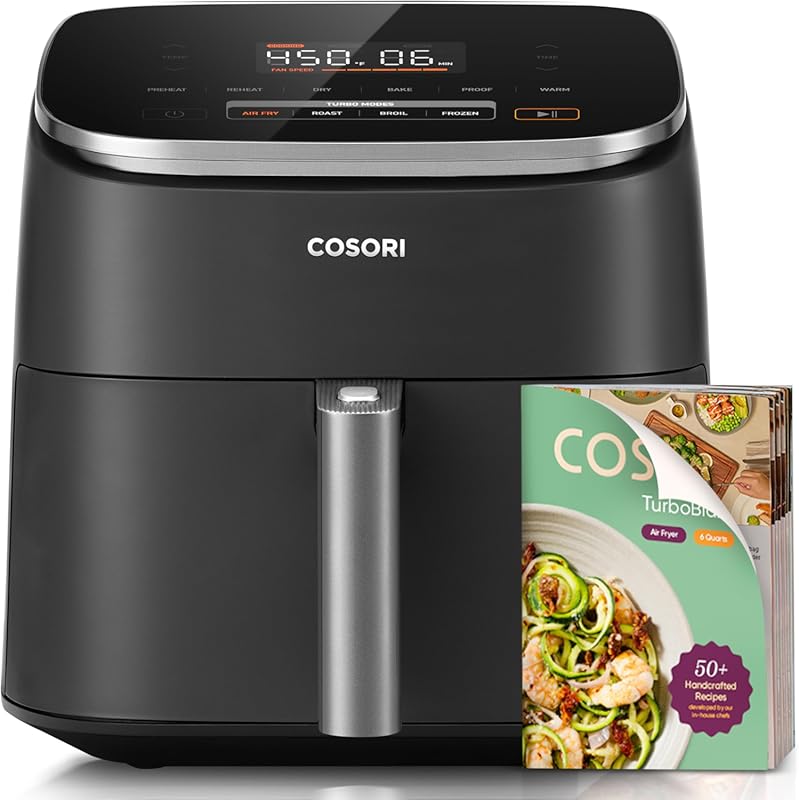 Cosori 6 Qt Air Fryer: 9-in-1 Multifunction Appliance with Premium Cer