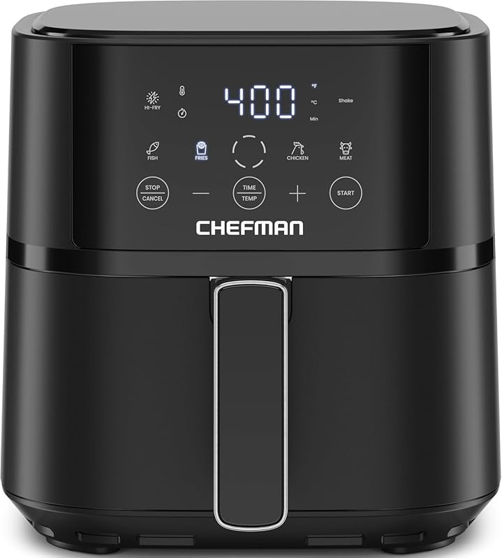 Chefman 4 Qt Compact Air Fryer: Touchscreen Controls, 4 Presets, Nonst