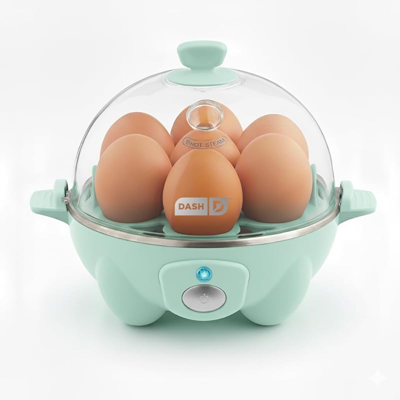 Dash Rapid Egg Cooker. Boils, Poaches, Steams Eggs. 7-Egg Capacity, Di