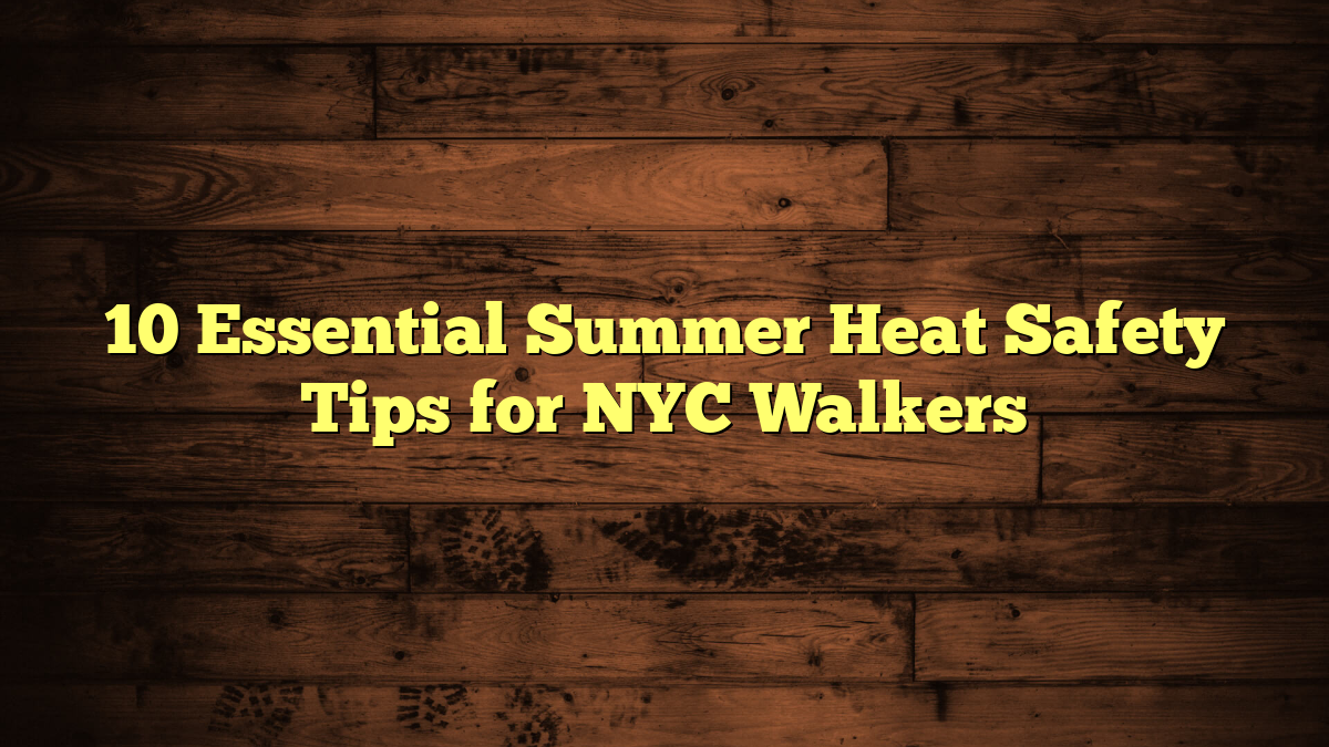 10 Essential Summer Heat Safety Tips for NYC Walkers