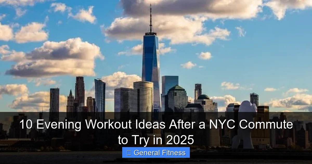 10 Evening Workout Ideas After a NYC Commute to Try in 2025