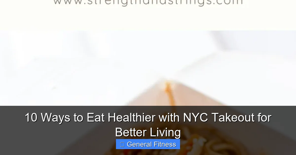 10 Ways to Eat Healthier with NYC Takeout for Better Living