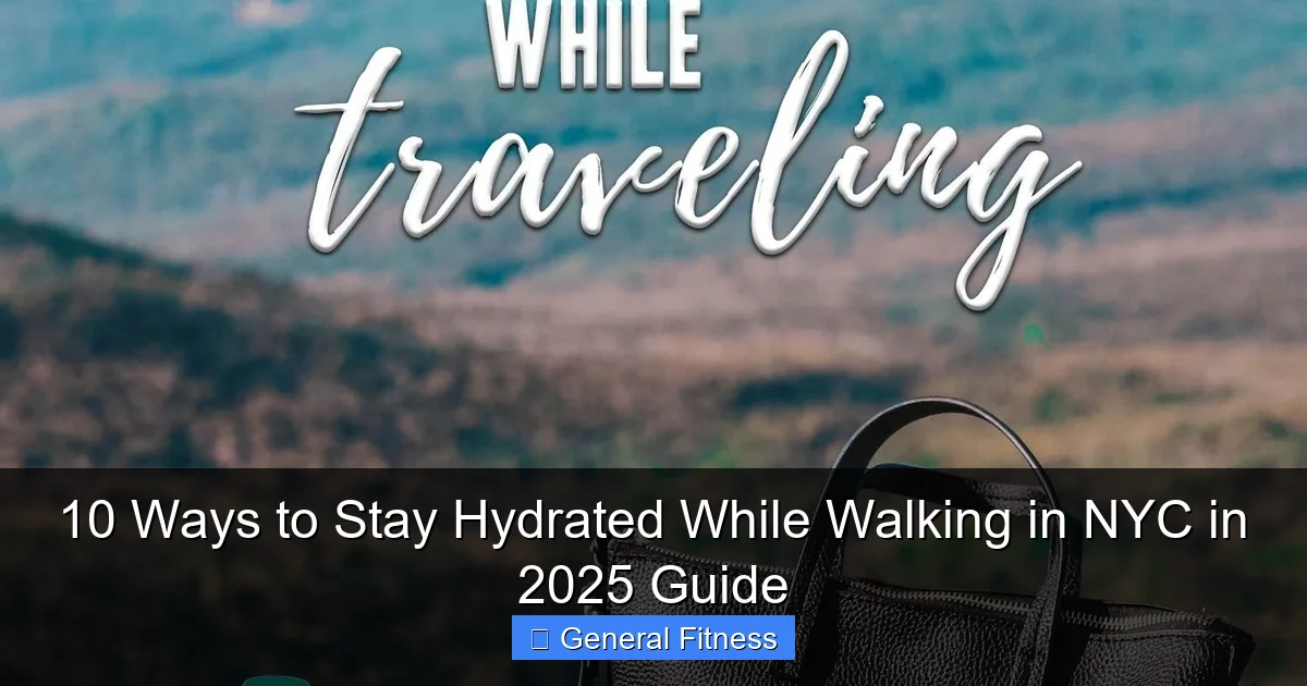 10 Ways to Stay Hydrated While Walking in NYC in 2025 Guide