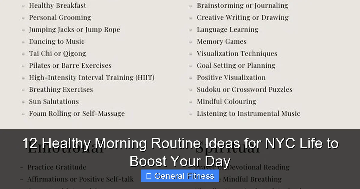 12 Healthy Morning Routine Ideas for NYC Life to Boost Your Day