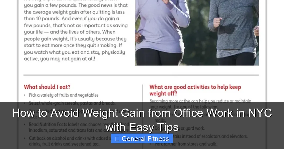 How to Avoid Weight Gain from Office Work in NYC with Easy Tips