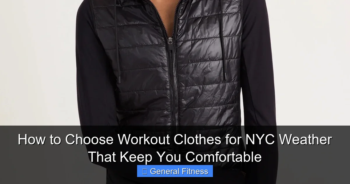 How to Choose Workout Clothes for NYC Weather That Keep You Comfortable