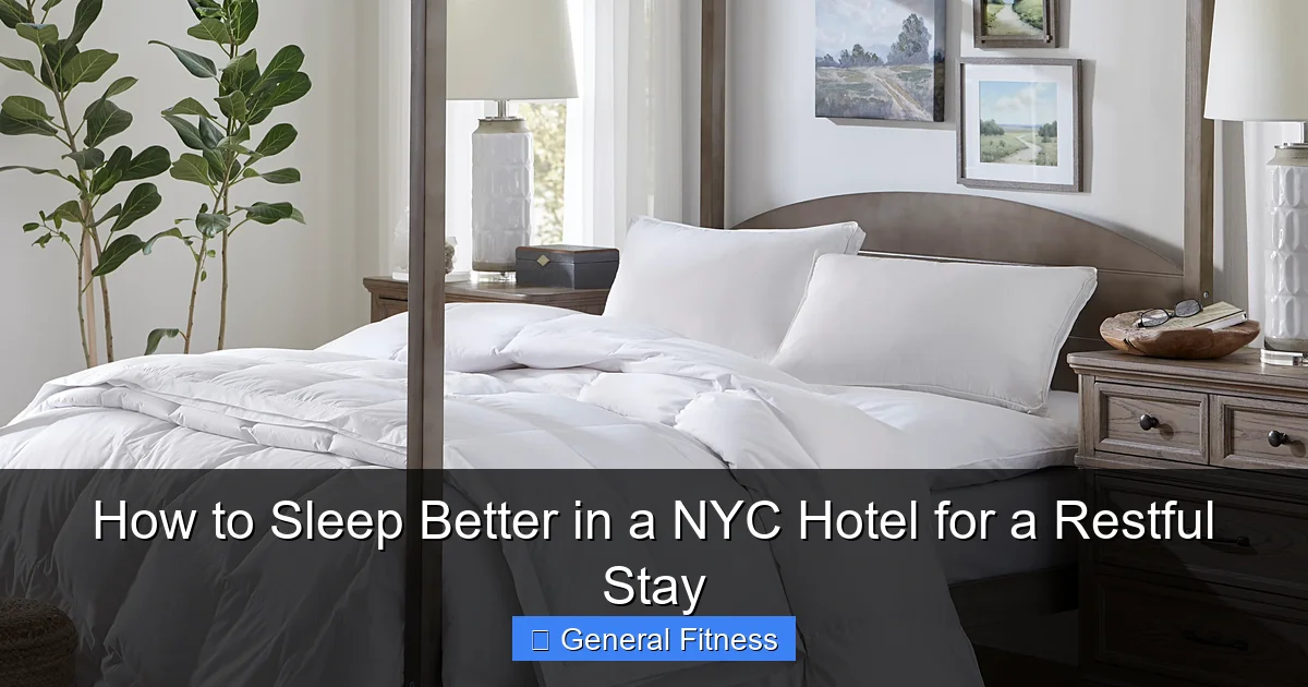 How to Sleep Better in a NYC Hotel for a Restful Stay