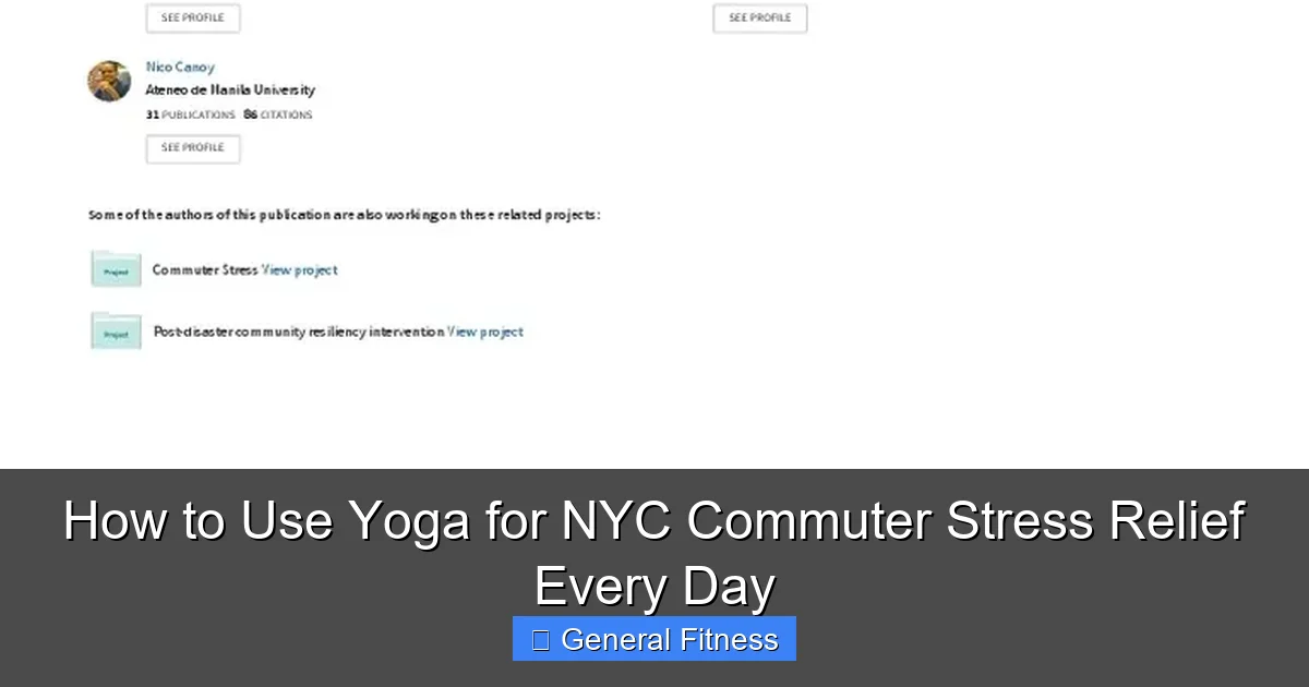 How to Use Yoga for NYC Commuter Stress Relief Every Day