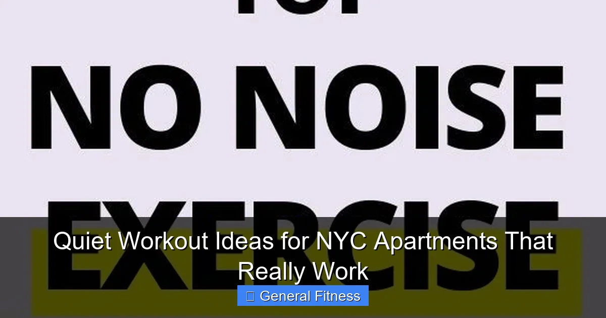 Quiet Workout Ideas for NYC Apartments That Really Work